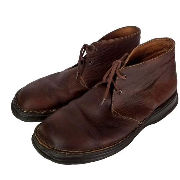 Born Handcrafted Leather Chukka Boots Mens Size 12 B-6105 Brown Casual - Picture 1 of 15